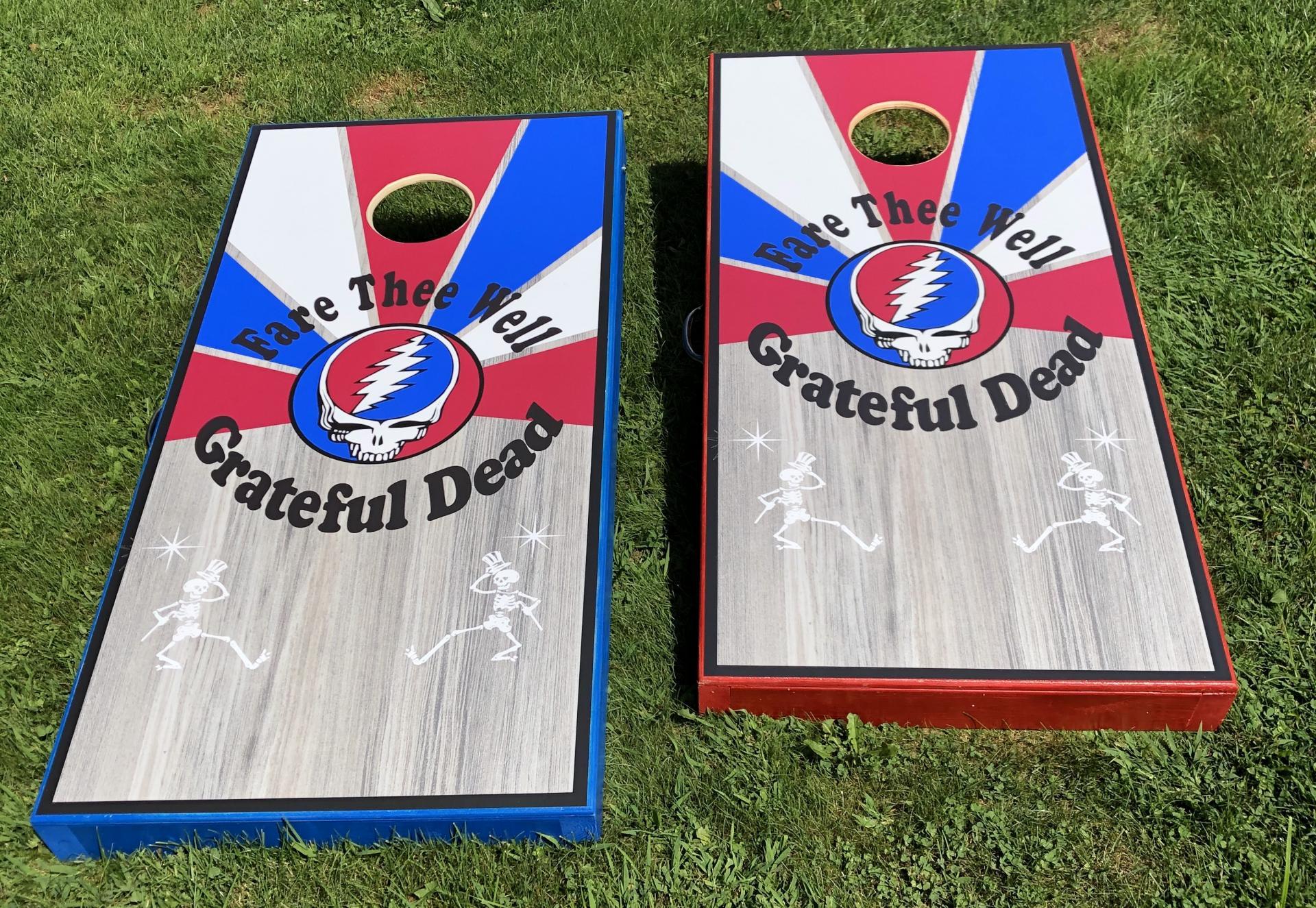 The Grateful Dead Design B Cornhole Board Decal Wraps – Let's Print Big